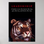 Tiger Leadership Inspirational Pop Art Poster<br><div class="desc">Freedom & Courage Motivational Images and Quotes - Tiger Eyes Wild Animal Art Photography</div>