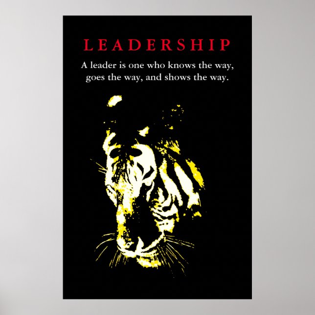 Tiger Leadership Inspirational Poster (Front)