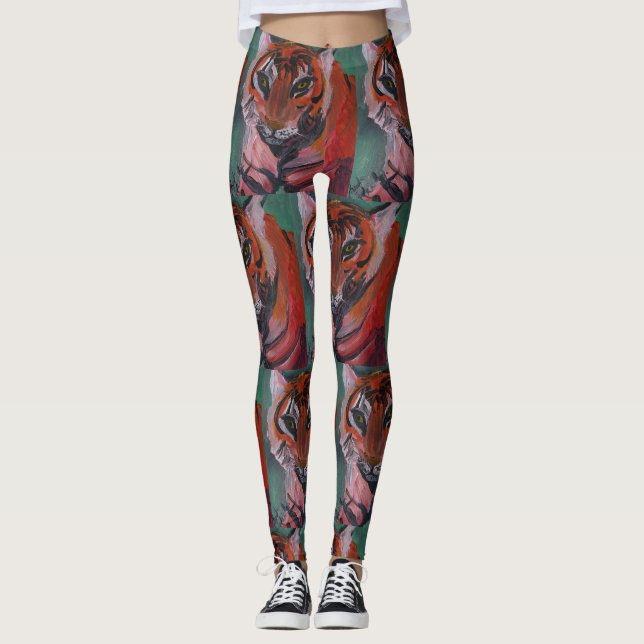 TIGER LEGGINGS BY ARTIST PAULA REILLY (Front)