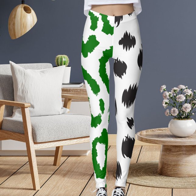 Tiger Leopard Big Cat Pattern Spots Print Animal Leggings (Creator Uploaded)