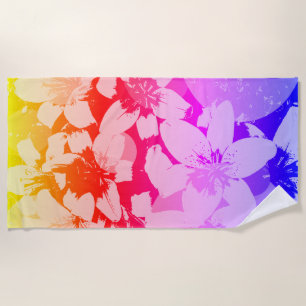 Tiger Lilies. Beach, towels