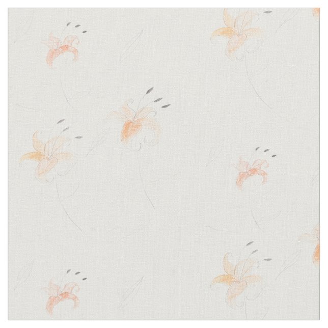 Tiger lilies fabric (Close Up)