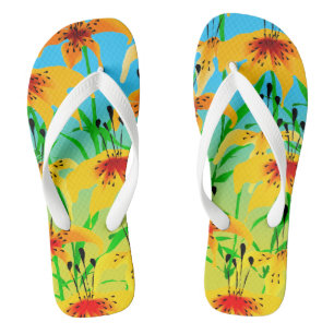 Tiger Lilies Flip Flops
