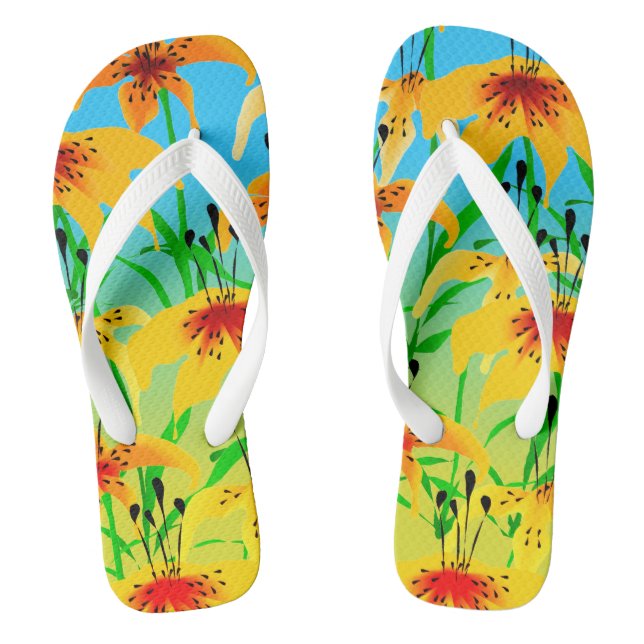 Tiger Lilies Flip Flops (Footbed)