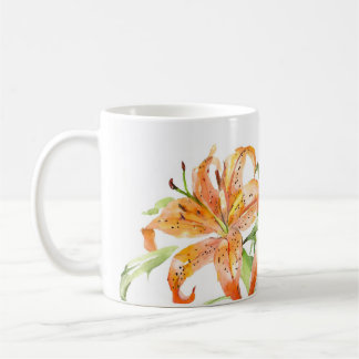 Tiger lilies flowers mug