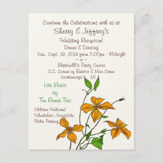Tiger Lilies (Post-Wedding Reception Invitation
