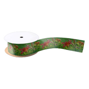 Tiger Lilies Satin Ribbon