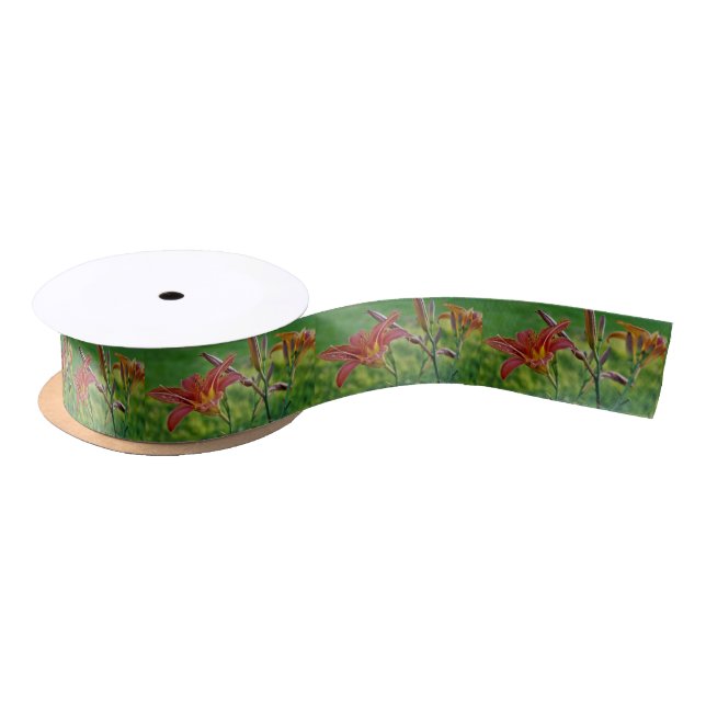 Tiger Lilies Satin Ribbon (Spool)