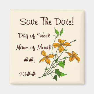 Tiger Lilies (Save The Date Magnet) Magnet