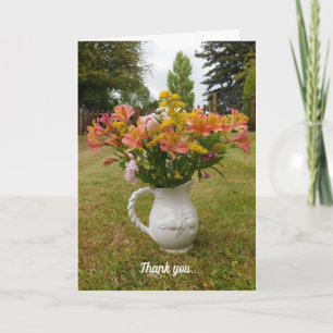 Tiger Lilies Thank You Vase Card