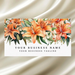 Tiger Lillies Orange Lily Flowers Floral  Business Card