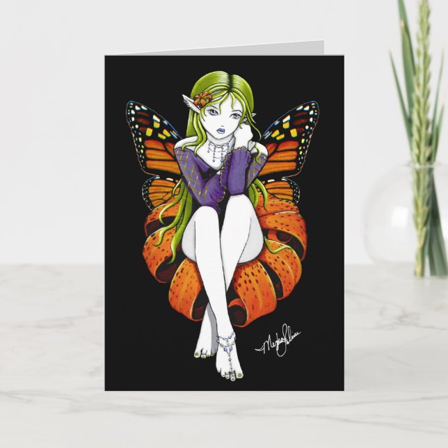 Tiger Lillith Flower Fairy Card (Front)