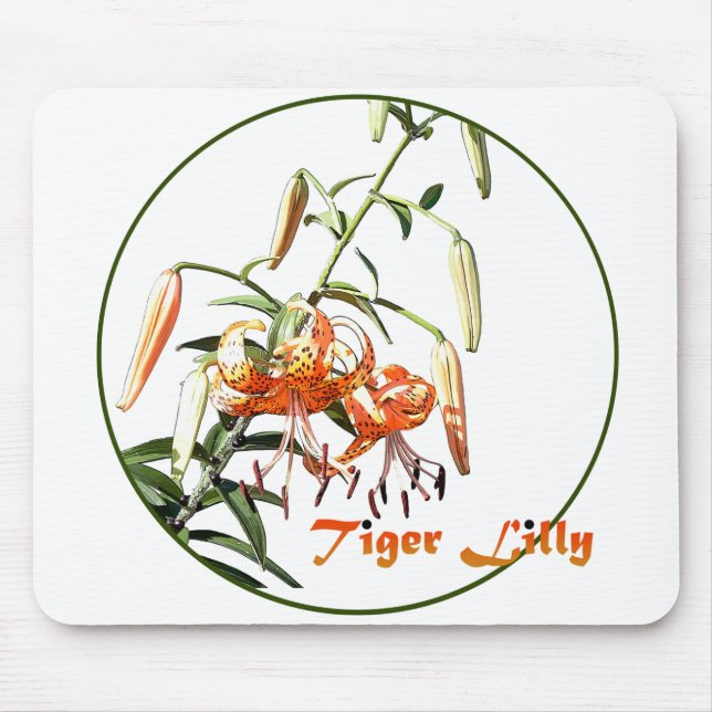 Tiger Lilly Mouse Mat (Front)