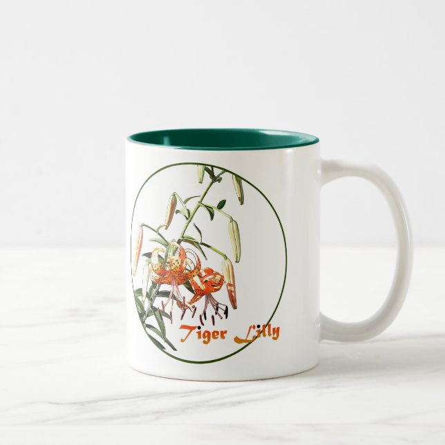 Tiger Lilly Two-Tone Coffee Mug (Right)