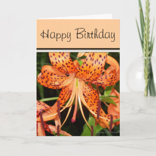 Tiger Lily Birthday Card