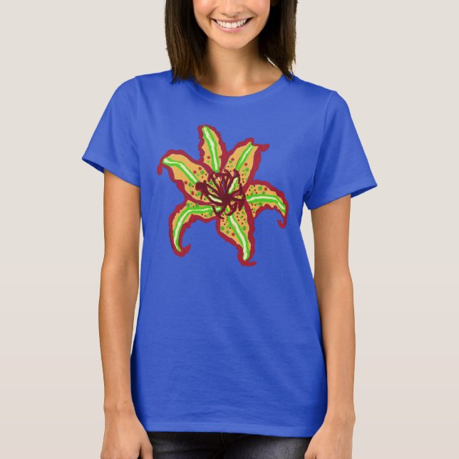 Tiger Lily Blooms on a Filly T-Shirt (Front)