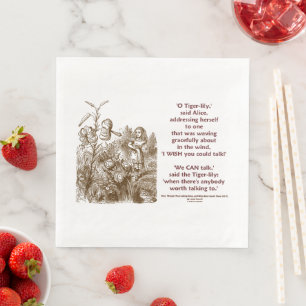 Tiger-Lily Can Talk Worth Talking To Wonderland Napkin