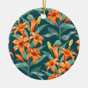 Tiger Lily Ceramic Tree Decoration