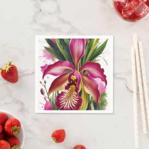 Tiger Lily Elegant Floral Napkin