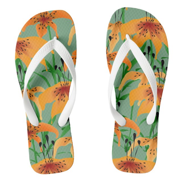 Tiger Lily Flip Flops (Footbed)