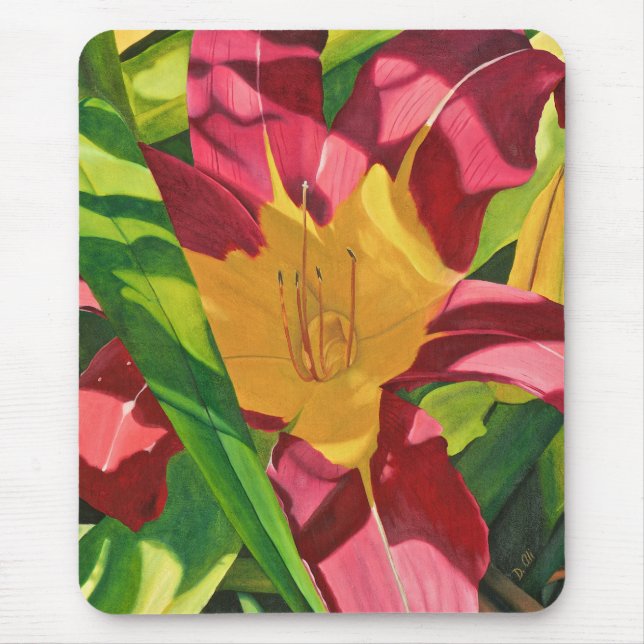 Tiger Lily Floral Mouse Mat (Front)