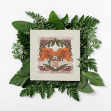 Tiger Lily- Flower Meaning Vintage-Style Green
