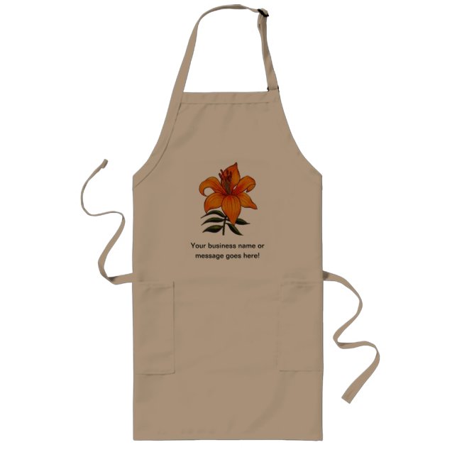 Tiger Lily Long Apron (Front)