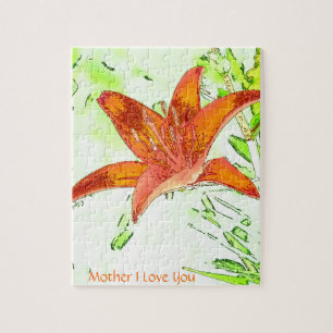 Tiger Lily Mother I Love You Puzzle