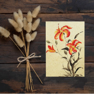 Tiger Lily - red Invitation