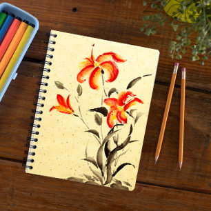 Tiger Lily - red Notebook
