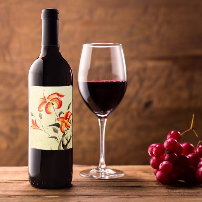 Tiger Lily - red Wine Label (Creator Uploaded)