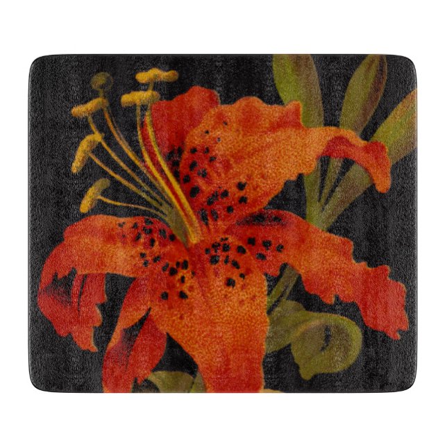 Tiger Lily Small Cutting Board (Front)