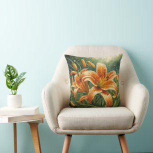 Tiger Lily Symbolism Cushion