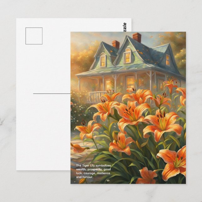 Tiger Lily Symbolism Postcard (Front/Back)