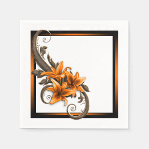 Tiger Lily Wedding Napkin