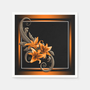 Tiger Lily Wedding Napkin