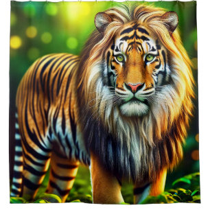 Tiger Lion Shower Curtain
