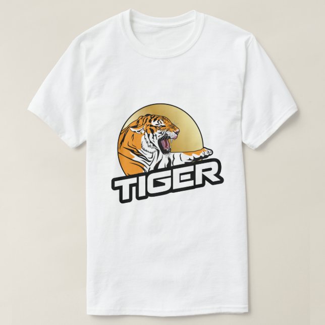 Tiger Lion Wildcat Animal T-Shirt (Design Front)
