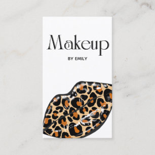 Tiger Lips Gold Metallic Makeup Artist  Business Card