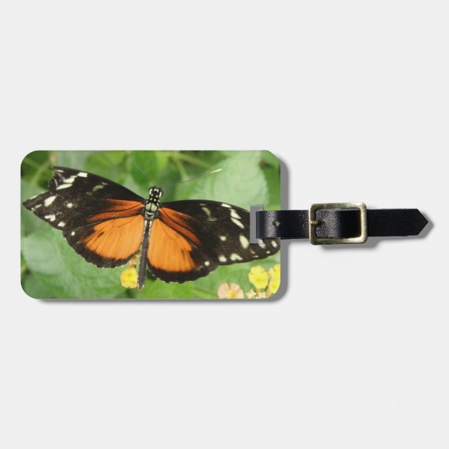 Tiger Longwing Butterfly Custom Luggage Tag (Front Horizontal)