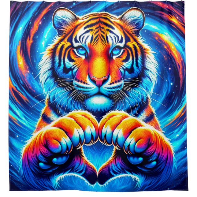 Tiger Love Shower Curtain (Front)