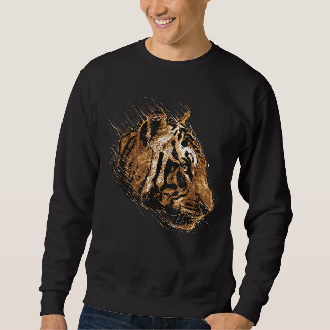 tiger lover gift - tiger sweatshirt (Front)