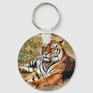 Tiger Lovers Art Gifts Key Ring