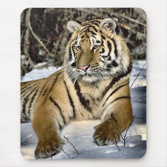 Tiger Lovers Art Gifts Mouse Mat (Front)
