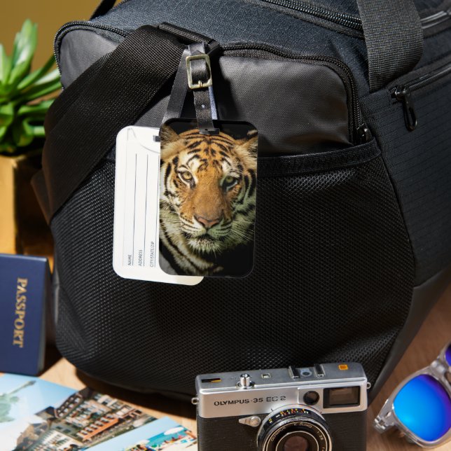 tiger luggage tag (Front & Back)