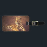 Tiger Luggage Tag<br><div class="desc">Edited photography of a beautiful lying siberian tiger.</div>