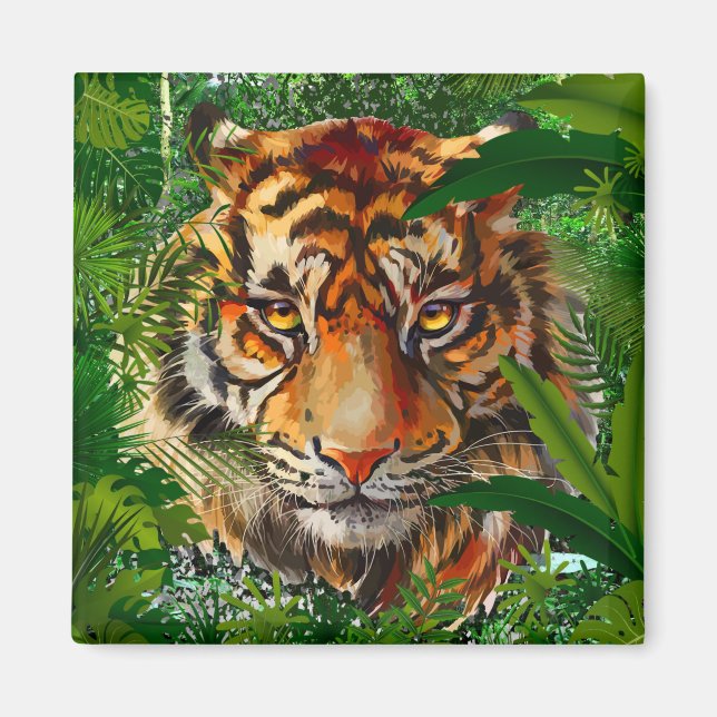 Tiger Magnet - Wildlife Nature Jungle Big Cats (Front)