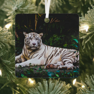 Tiger Metal Tree Decoration