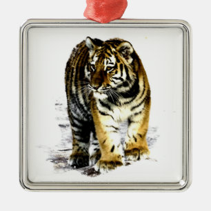 Tiger Metal Tree Decoration