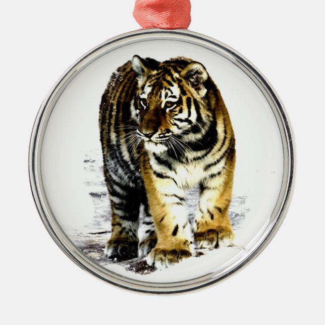 Tiger Metal Tree Decoration (Front)